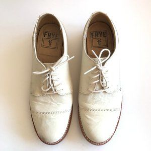 Frye White Suede Oxford Shoes